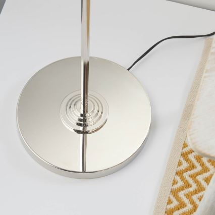 Endon 94378 - Podna lampa HIGHCLERE 1xE14/40W/230V siva/sjajni krom