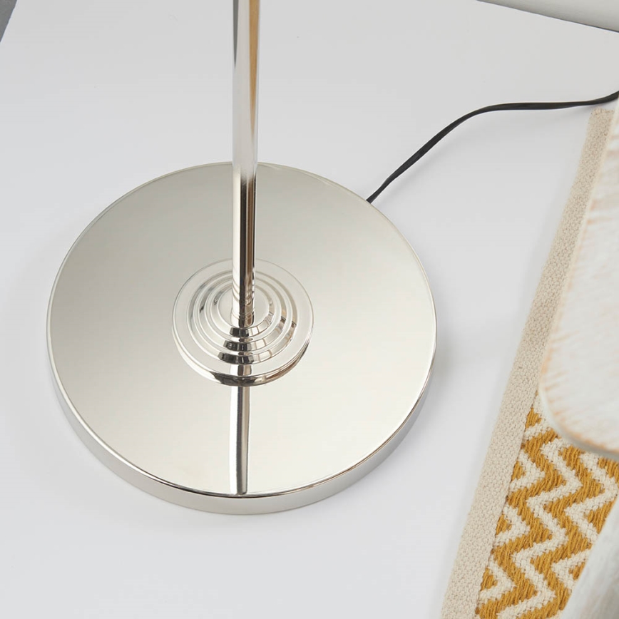Endon 94378 - Podna lampa HIGHCLERE 1xE14/40W/230V siva/sjajni krom