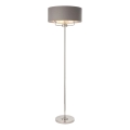 Endon 94378 - Podna lampa HIGHCLERE 1xE14/40W/230V siva/sjajni krom pr. 47 cm