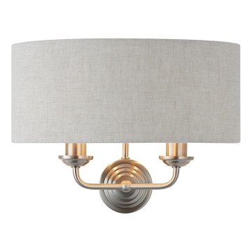 Endon 94403 - Zidna svjetiljka HIGHCLERE 2xE14/40W/230V siva/mat krom
