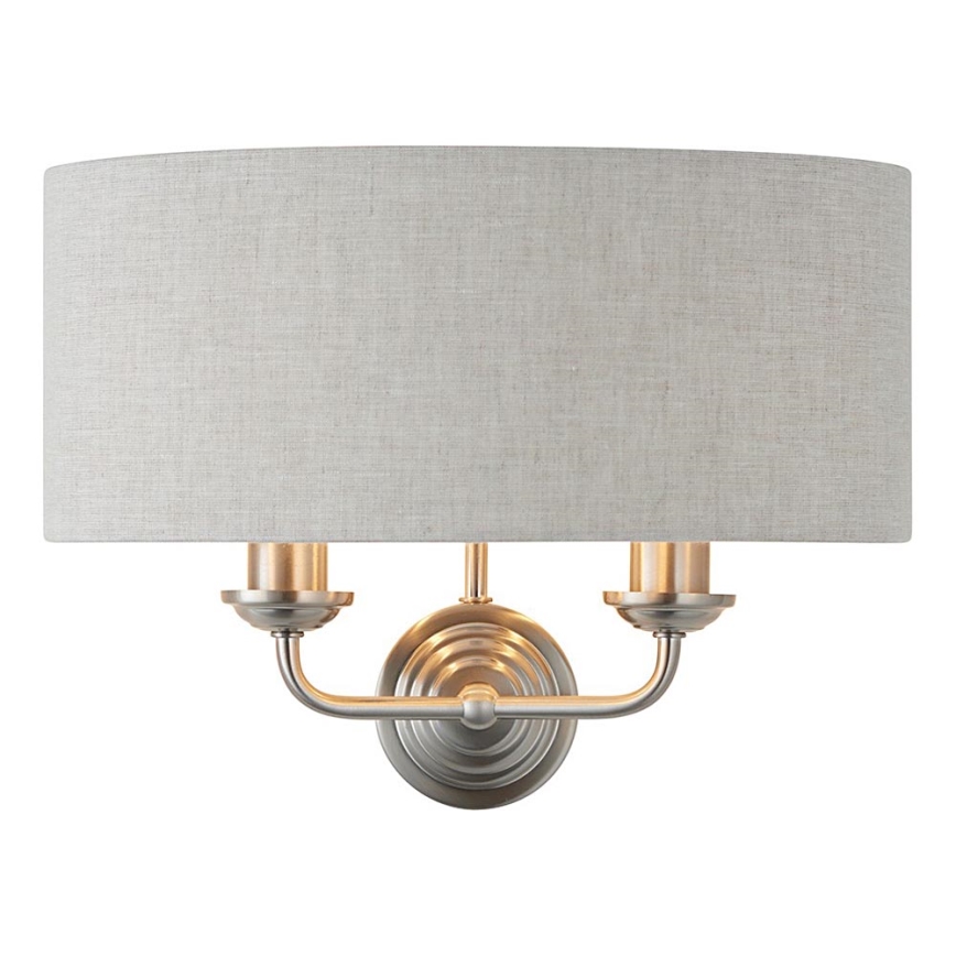 Endon 94403 - Zidna svjetiljka HIGHCLERE 2xE14/40W/230V siva/mat krom