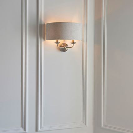 Endon 94403 - Zidna svjetiljka HIGHCLERE 2xE14/40W/230V siva/mat krom