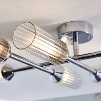 Endon 95045 - Nadgradni luster za kupaonicu NATORI 6xG9/3W/230V IP44 sjajni krom
