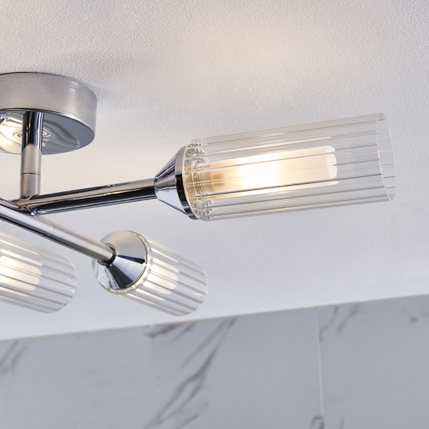 Endon 95045 - Nadgradni luster za kupaonicu NATORI 6xG9/3W/230V IP44 sjajni krom
