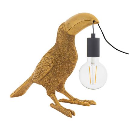 Endon 95077 - Stolna lampa TOCO TOUCAN 1xE27/10W/230V zlatna