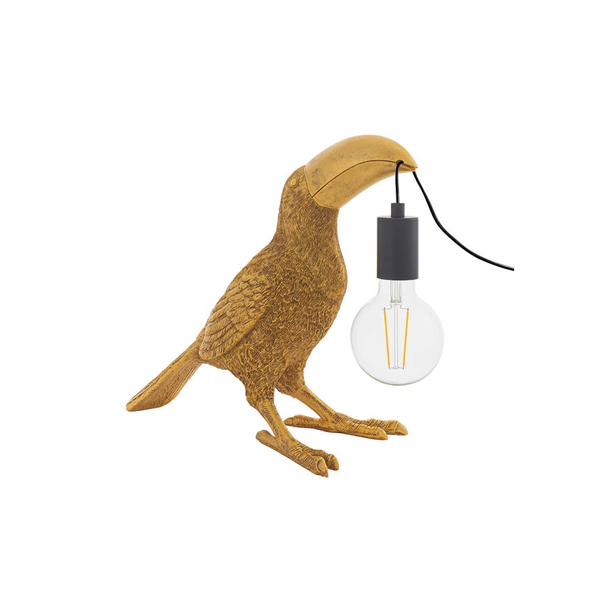 Endon 95077 - Stolna lampa TOCO TOUCAN 1xE27/10W/230V zlatna