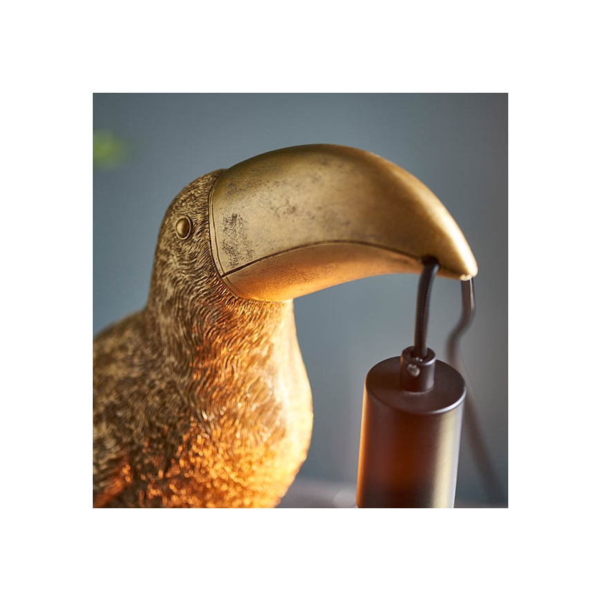 Endon 95077 - Stolna lampa TOCO TOUCAN 1xE27/10W/230V zlatna
