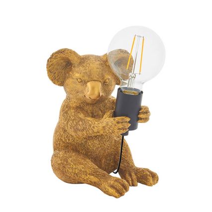 Endon 95082 - Stolna lampa KOALA 1xE27/10W/230V zlatna