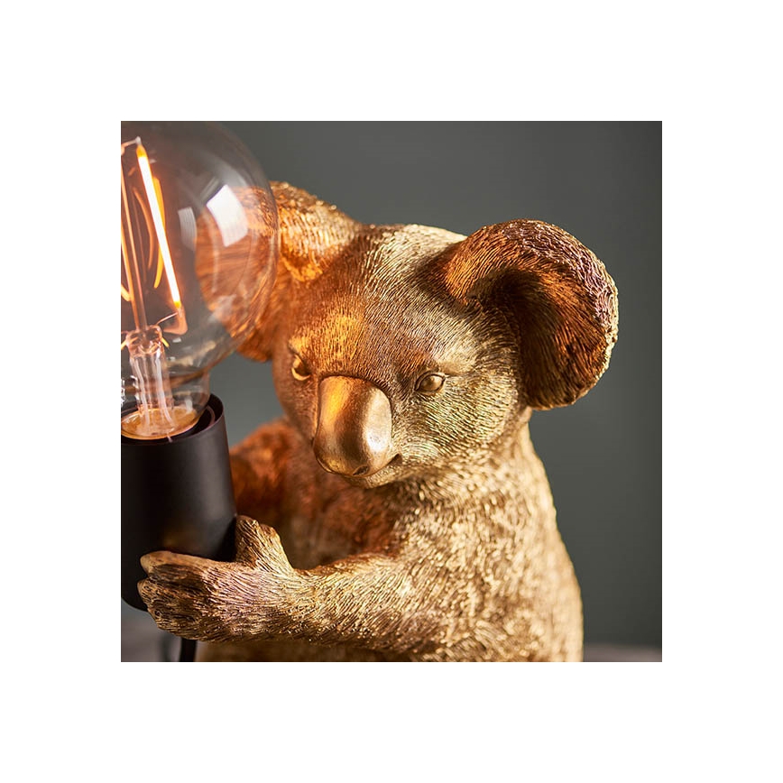 Endon 95082 - Stolna lampa KOALA 1xE27/10W/230V zlatna
