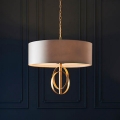Endon 95211 - Luster na lancu 5xE27/10W/230V Ø 70 cm siva/mesing