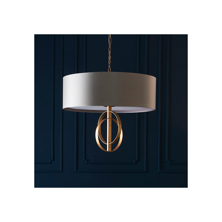 Endon 95211 - Luster na lancu 5xE27/10W/230V Ø 70 cm siva/mesing