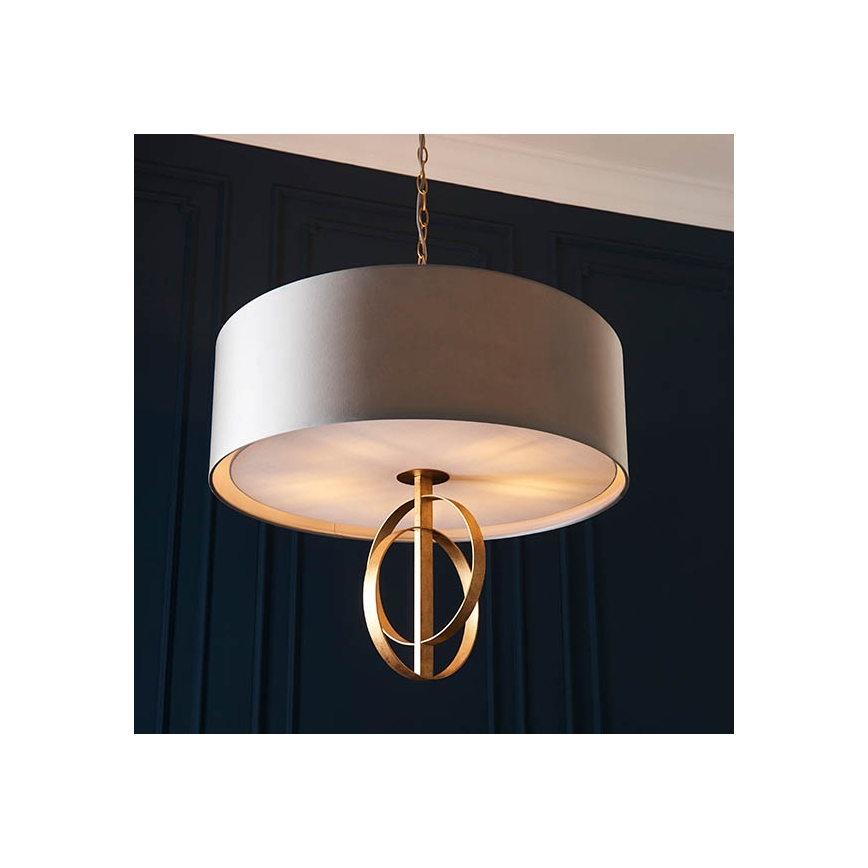 Endon 95211 - Luster na lancu 5xE27/10W/230V Ø 70 cm siva/mesing