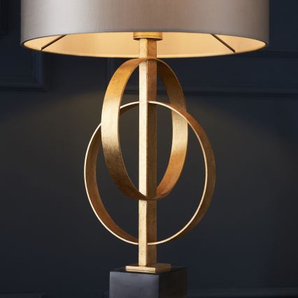 Endon 95213 - Stolna lampa 1xE27/10W/230V siva/mesing/crna
