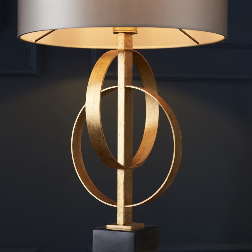 Endon 95213 - Stolna lampa 1xE27/10W/230V siva/mesing/crna