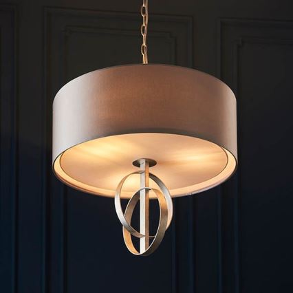 Endon 95215 - Luster na lancu 5xE27/10W/230V pr. 70 cm siva