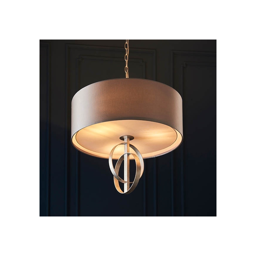 Endon 95215 - Luster na lancu 5xE27/10W/230V pr. 70 cm siva