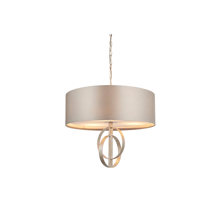 Endon 95216 - Luster na lancu 3xE27/10W/230V promjer 60 cm siva