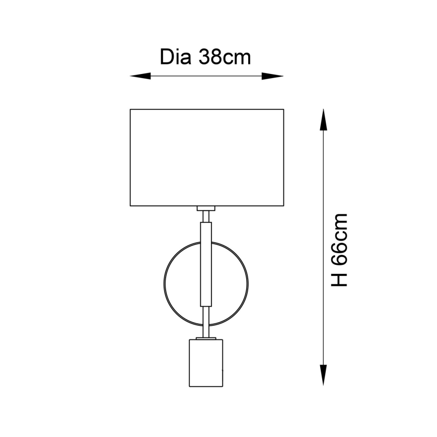 Endon 95217 - Stolna lampa 1xE27/10W/230V siva/crna
