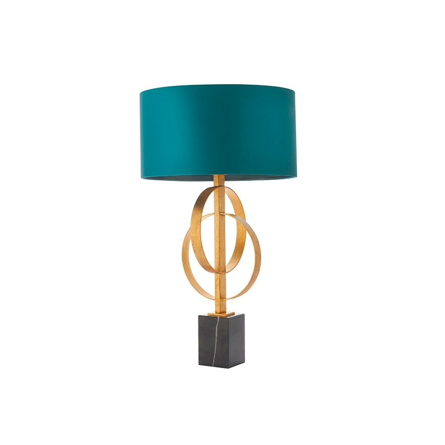 Endon 95221 - Stolna lampa 1xE27/10W/230V plava/mesing/crna