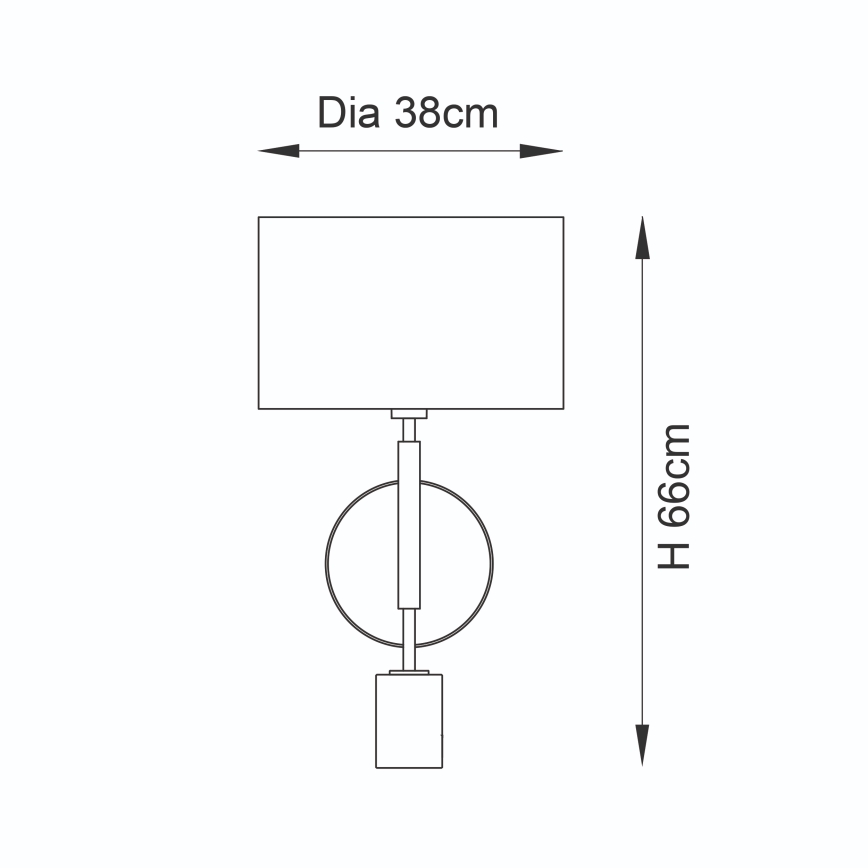 Endon 95221 - Stolna lampa 1xE27/10W/230V plava/mesing/crna