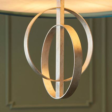 Endon 95223 - Luster na lancu 5xE27/10W/230V promjer 70 cm plava/siva