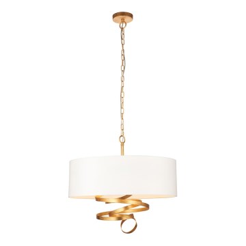 Endon 95268 - Luster na lancu 3xE14/6W/230V Ø 60 cm bijela/mesing