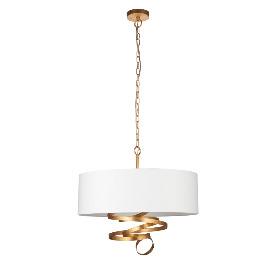 Endon 95268 - Luster na lancu 3xE14/6W/230V Ø 60 cm bijela/mesing