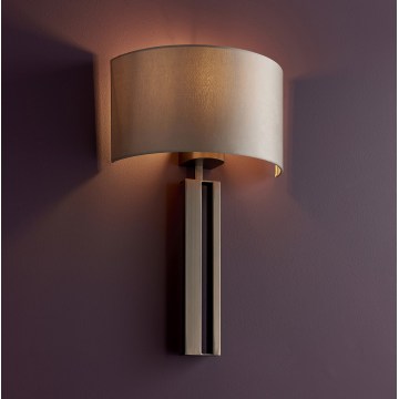Endon 95449 - Zidna lampa 1xE27/10W/230V bež/matni krom
