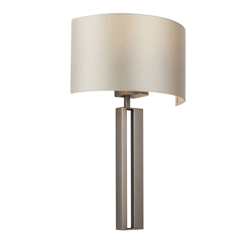 Endon 95449 - Zidna lampa 1xE27/10W/230V bež/matni krom