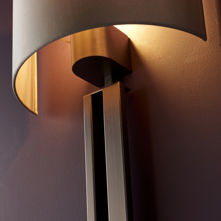 Endon 95449 - Zidna lampa 1xE27/10W/230V bež/matni krom