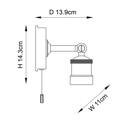Endon 95505 - Kupaonsko zidno svjetlo MILLER 1xE27/6W/230V IP44 polirani krom