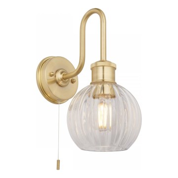 Endon 95507 - Zidna svjetiljka za kupaonicu KENDALL 1xE27/10W/230V IP44 mesing