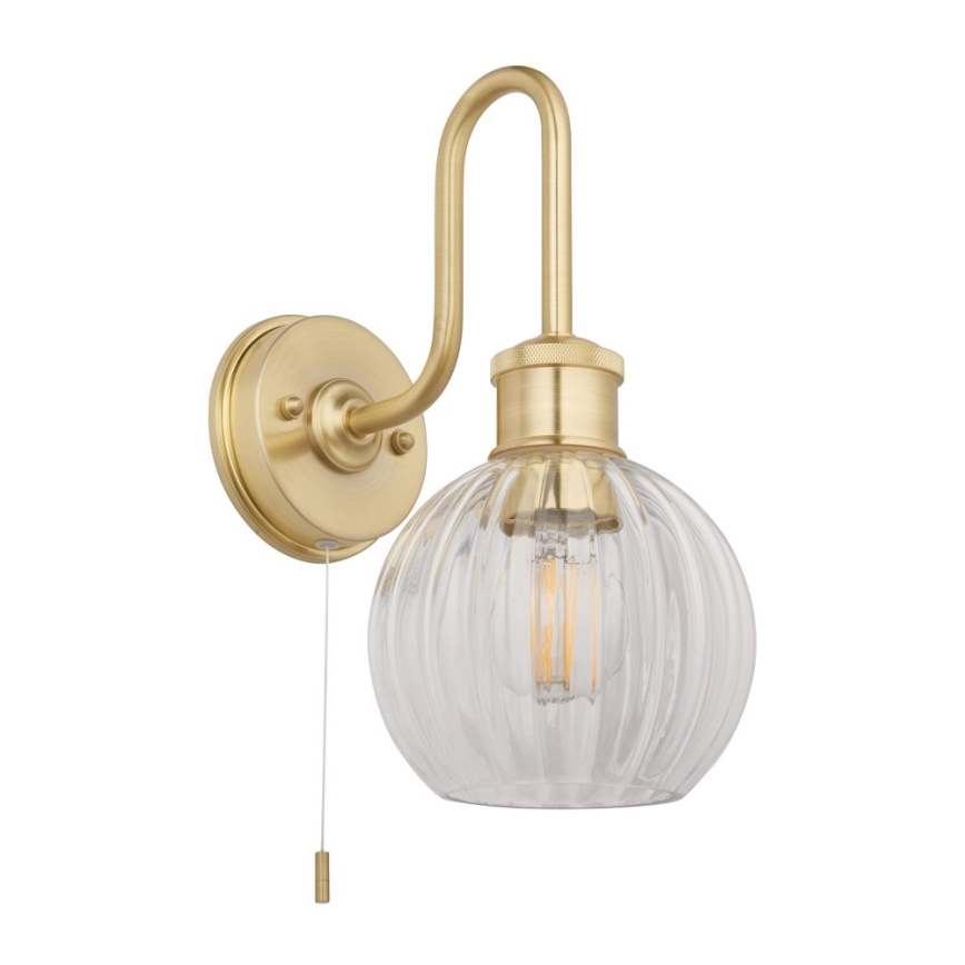 Endon 95507 - Zidna svjetiljka za kupaonicu KENDALL 1xE27/10W/230V IP44 mesing