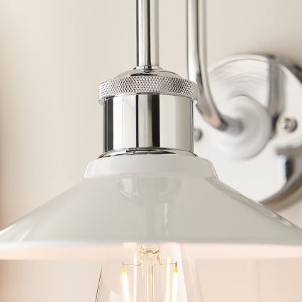 Endon 95508 - Zidno svjetlo za kupaonicu MARIS 1xE27/6W/230V IP44 sjajni krom/bijela