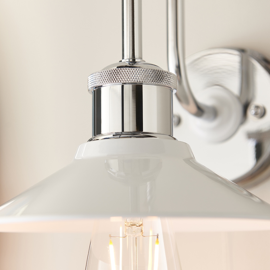 Endon 95508 - Zidno svjetlo za kupaonicu MARIS 1xE27/6W/230V IP44 sjajni krom/bijela