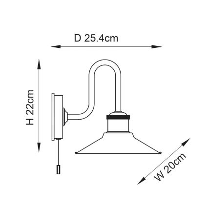 Endon 95508 - Zidno svjetlo za kupaonicu MARIS 1xE27/6W/230V IP44 sjajni krom/bijela