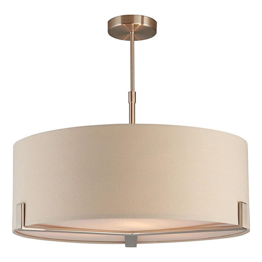 Endon 95834 - Viseći luster HAYFIELD 3xE27/40W/230V mat krom/bež