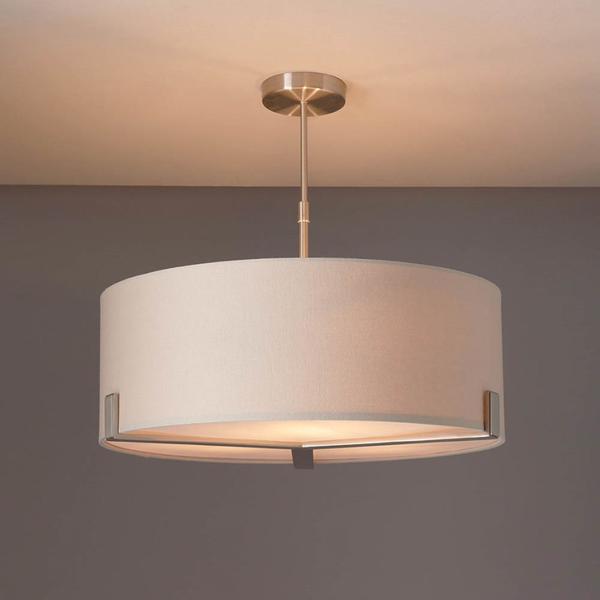 Endon 95834 - Viseći luster HAYFIELD 3xE27/40W/230V mat krom/bež