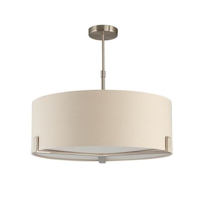 Endon 95834 - Viseći luster HAYFIELD 3xE27/40W/230V mat krom/bež