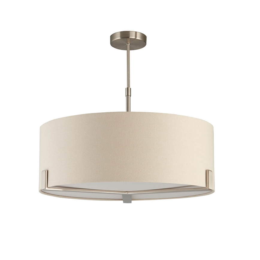 Endon 95834 - Viseći luster HAYFIELD 3xE27/40W/230V mat krom/bež