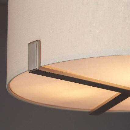 Endon 95834 - Viseći luster HAYFIELD 3xE27/40W/230V mat krom/bež