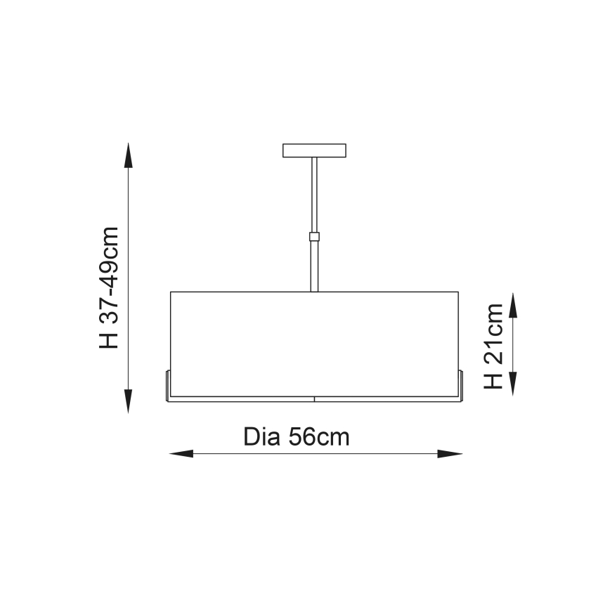 Endon 95834 - Viseći luster HAYFIELD 3xE27/40W/230V mat krom/bež