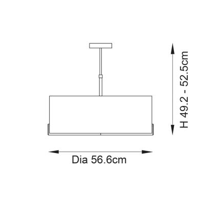 Endon 95839 - Viseći luster HAYFIELD 3xE27/40W/230V mesing/zelena
