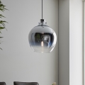 Endon 96442 - Luster na sajli PANTHER 1xE27/10W/230V sjajni krom/dimna
