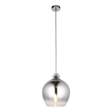 Endon 96442 - Luster na sajli PANTHER 1xE27/10W/230V sjajni krom/dimna