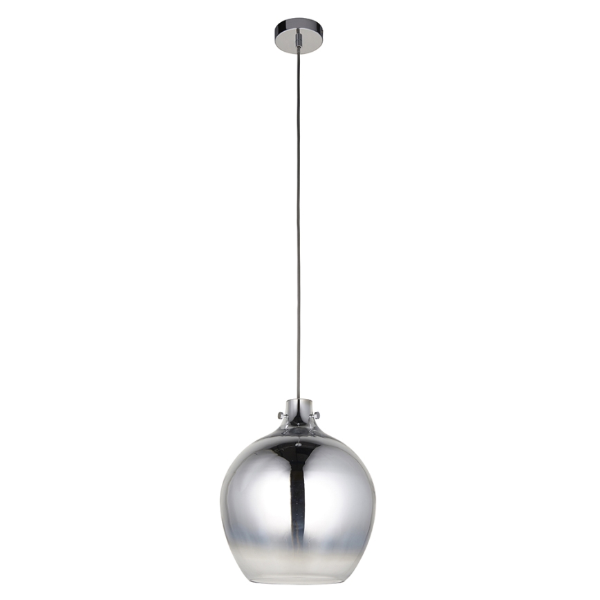 Endon 96442 - Luster na sajli PANTHER 1xE27/10W/230V sjajni krom/dimna