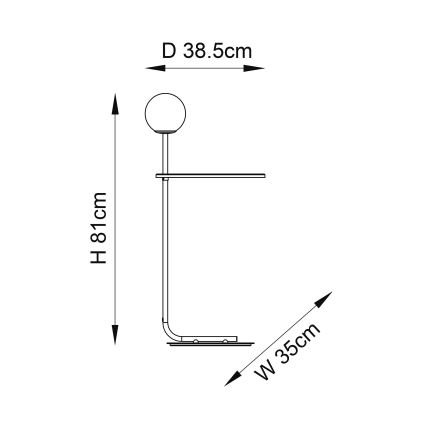 Endon 96713 - Podna svjetiljka HALO 1xG9/3W/230V crna