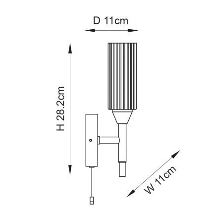Endon 97171 - Zidna svjetiljka za kupaonicu NATORI 1xG9/3W/230V IP44 sjajni krom