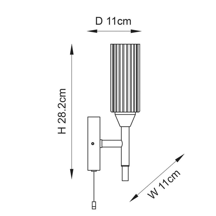Endon 97171 - Zidna svjetiljka za kupaonicu NATORI 1xG9/3W/230V IP44 sjajni krom