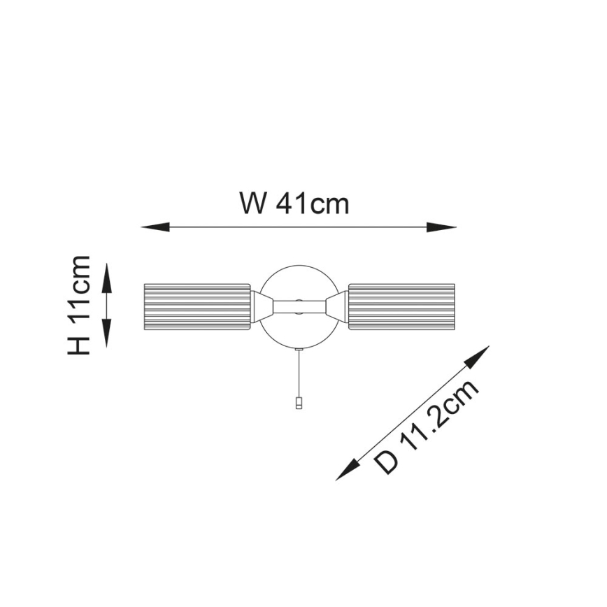 Endon 97172 - Kupaonsko zidno svjetlo NATORI 2xG9/3W/230V IP44 sjajni krom
